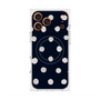 プレミアムスクエアケース with MagSafe［ 水彩ドット・レトロカラー - Navy ］