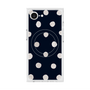 プレミアムスクエアケース with MagSafe［ 水彩ドット・レトロカラー - Navy ］