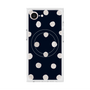 プレミアムスクエアケース with MagSafe［ 水彩ドット・レトロカラー - Navy ］