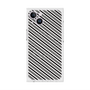 プレミアムスクエアケース with MagSafe［ Small Stripe - Gray × Black ］