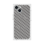 プレミアムスクエアケース with MagSafe［ Small Stripe - Gray × Black ］