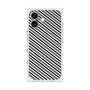 プレミアムスクエアケース with MagSafe［ Small Stripe - Gray × Black ］