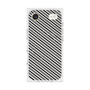 プレミアムスクエアケース with MagSafe［ Small Stripe - Gray × Black ］