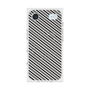 プレミアムスクエアケース with MagSafe［ Small Stripe - Gray × Black ］