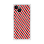プレミアムスクエアケース with MagSafe［ Small Stripe - Red × Black ］