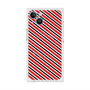 プレミアムスクエアケース with MagSafe［ Small Stripe - Red × Black ］