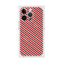 プレミアムスクエアケース with MagSafe［ Small Stripe - Red × Black ］