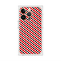 プレミアムスクエアケース with MagSafe［ Small Stripe - Red × Black ］