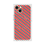 プレミアムスクエアケース with MagSafe［ Small Stripe - Red × Black ］