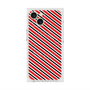 プレミアムスクエアケース with MagSafe［ Small Stripe - Red × Black ］
