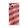 プレミアムスクエアケース with MagSafe［ Small Stripe - Red × Black ］