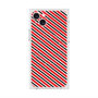 プレミアムスクエアケース with MagSafe［ Small Stripe - Red × Black ］