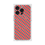プレミアムスクエアケース with MagSafe［ Small Stripe - Red × Black ］