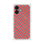 プレミアムスクエアケース with MagSafe［ Small Stripe - Red × Black ］