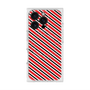 プレミアムスクエアケース with MagSafe［ Small Stripe - Red × Black ］