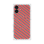 プレミアムスクエアケース with MagSafe［ Small Stripe - Red × Black ］