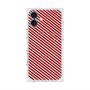 プレミアムスクエアケース with MagSafe［ Small Stripe - Red × Black ］