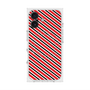 プレミアムスクエアケース with MagSafe［ Small Stripe - Red × Black ］