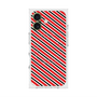 プレミアムスクエアケース with MagSafe［ Small Stripe - Red × Black ］