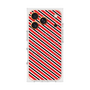 プレミアムスクエアケース with MagSafe［ Small Stripe - Red × Black ］