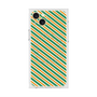 プレミアムスクエアケース with MagSafe［ Small Stripe - Green × Orange ］