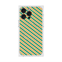 プレミアムスクエアケース with MagSafe［ Small Stripe - Green × Orange ］