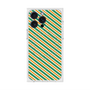 プレミアムスクエアケース with MagSafe［ Small Stripe - Green × Orange ］