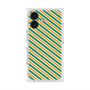 プレミアムスクエアケース with MagSafe［ Small Stripe - Green × Orange ］
