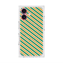 プレミアムスクエアケース with MagSafe［ Small Stripe - Green × Orange ］