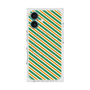 プレミアムスクエアケース with MagSafe［ Small Stripe - Green × Orange ］