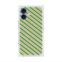 プレミアムスクエアケース with MagSafe［ Small Stripe - Green × Orange ］