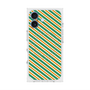 プレミアムスクエアケース with MagSafe［ Small Stripe - Green × Orange ］