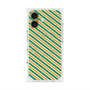 プレミアムスクエアケース with MagSafe［ Small Stripe - Green × Orange ］