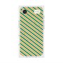 プレミアムスクエアケース with MagSafe［ Small Stripe - Green × Orange ］