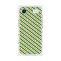 プレミアムスクエアケース with MagSafe［ Small Stripe - Green × Orange ］