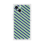 プレミアムスクエアケース with MagSafe［ Small Stripe - Navy × Green ］