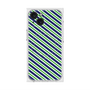 プレミアムスクエアケース with MagSafe［ Small Stripe - Navy × Green ］