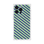 プレミアムスクエアケース with MagSafe［ Small Stripe - Navy × Green ］