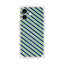 プレミアムスクエアケース with MagSafe［ Small Stripe - Navy × Green ］