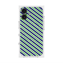 プレミアムスクエアケース with MagSafe［ Small Stripe - Navy × Green ］