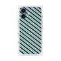 プレミアムスクエアケース with MagSafe［ Small Stripe - Navy × Green ］