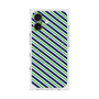 プレミアムスクエアケース with MagSafe［ Small Stripe - Navy × Green ］