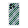 プレミアムスクエアケース with MagSafe［ Small Stripe - Navy × Green ］