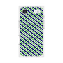 プレミアムスクエアケース with MagSafe［ Small Stripe - Navy × Green ］