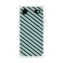 プレミアムスクエアケース with MagSafe［ Small Stripe - Navy × Green ］
