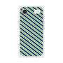 プレミアムスクエアケース with MagSafe［ Small Stripe - Navy × Green ］