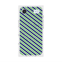 プレミアムスクエアケース with MagSafe［ Small Stripe - Navy × Green ］