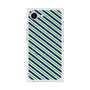 プレミアムスクエアケース with MagSafe［ Small Stripe - Navy × Green ］