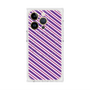 プレミアムスクエアケース with MagSafe［ Small Stripe - Purple × Pink ］