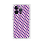 プレミアムスクエアケース with MagSafe［ Small Stripe - Purple × Pink ］